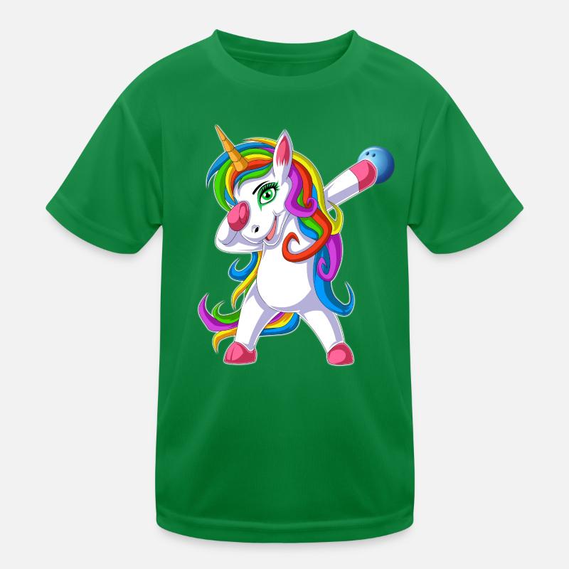 Einhorn-Bowling-lustiges Hemd Kinder Funktions-T-Shirt