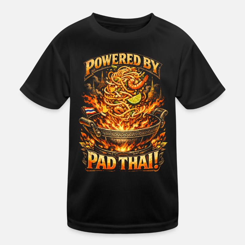 Thailand Thai Pride Powered By Pad Thai Kids Functional T-Shirt
