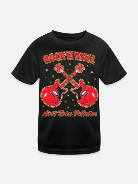 Rock 'N' Roll Ain't Noise Pollution - Kids Functional T-Shirt - black - Front