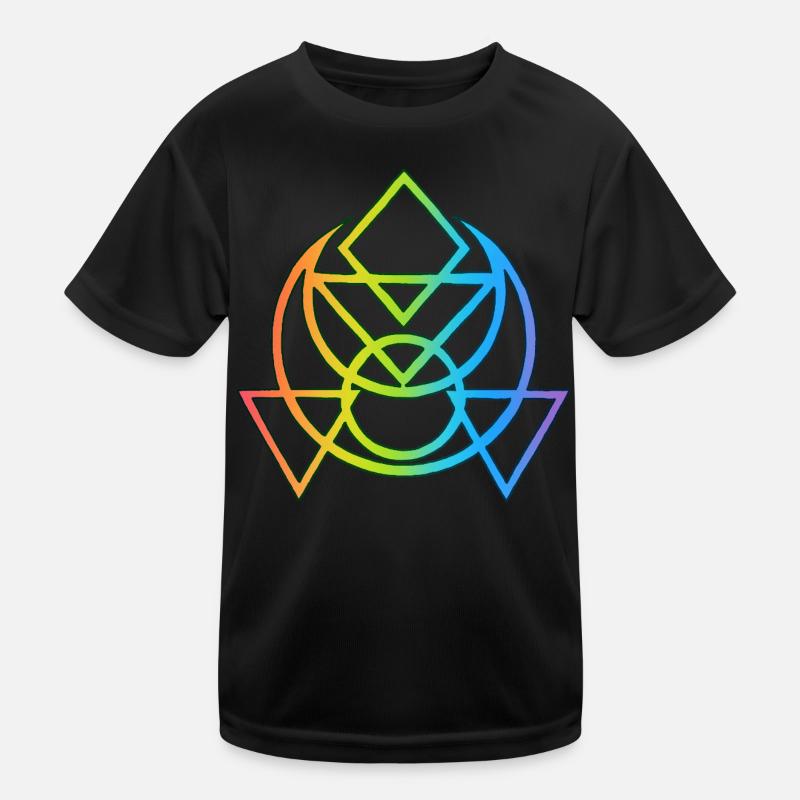 Multicolored Egyptian esoteric symbol Kids Functional T-Shirt