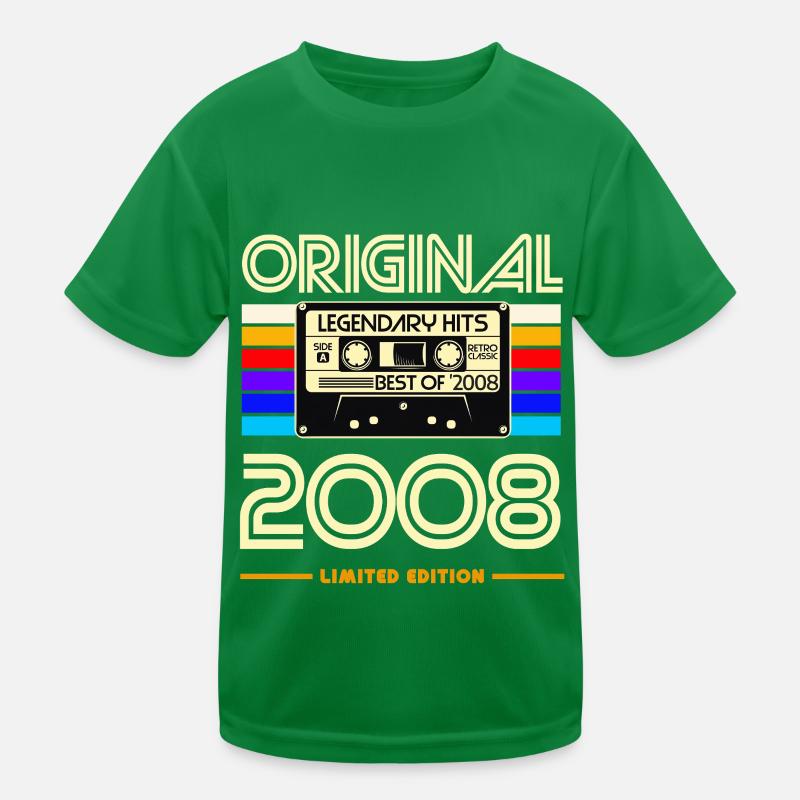 Original 2008 Limited Cassette Art Kids Functional T-Shirt