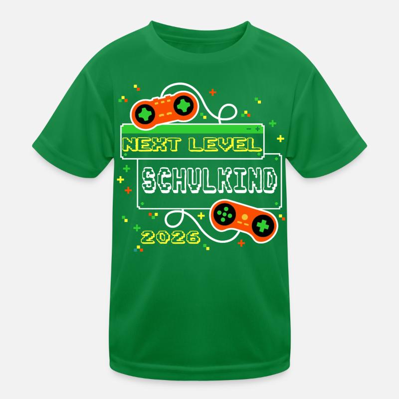 Next Level: Schulkind 2026 Gaming Einschulung Kinder Funktions-T-Shirt