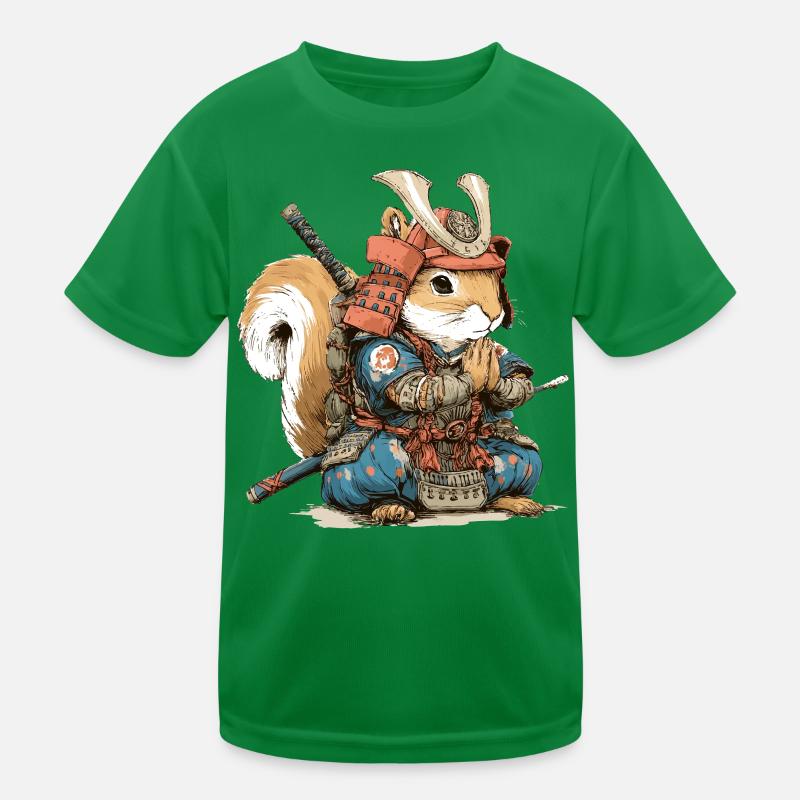 Squirrel Samurai Armor Kids Functional T-Shirt