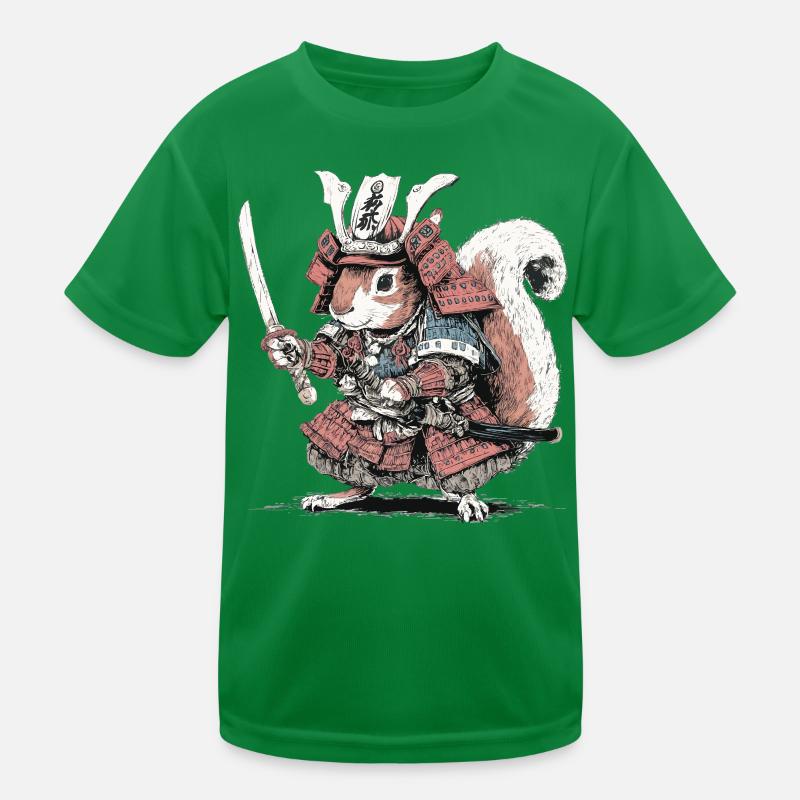 Squirrel Samurai Armor Kids Functional T-Shirt