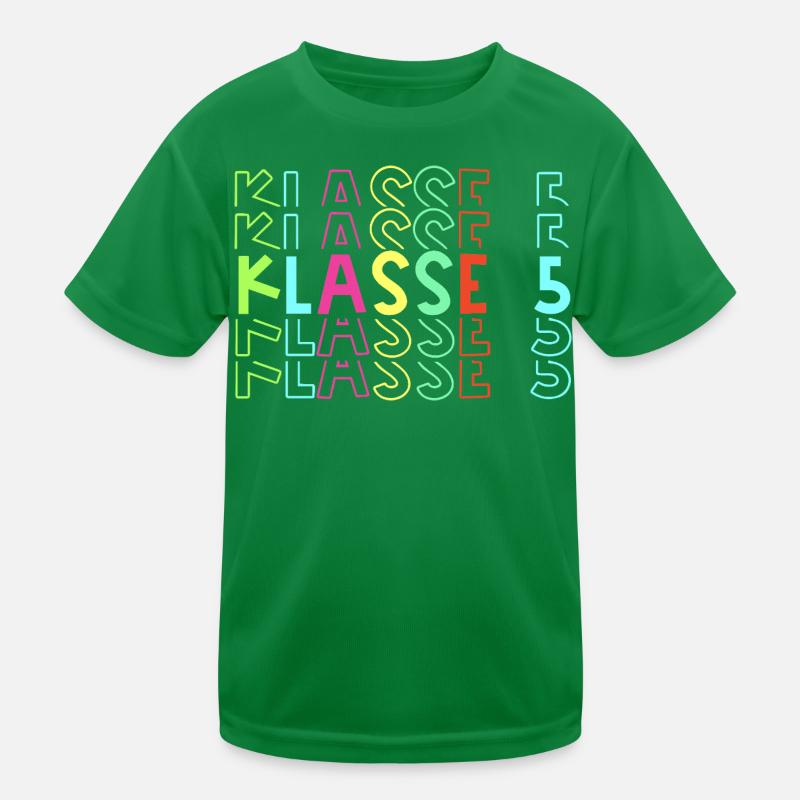 Klasse 5 neon Kinder Funktions-T-Shirt