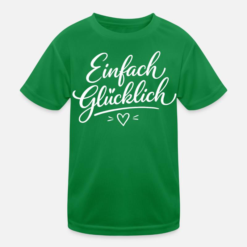 Einfach Glücklich Script Kinder Funktions-T-Shirt