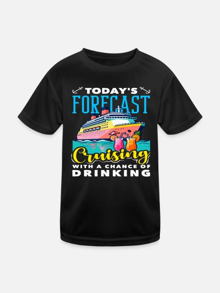 Prédiction : Probabilité de consommation d’alcool en croisière - T-shirt sport Enfant - noir - Devant