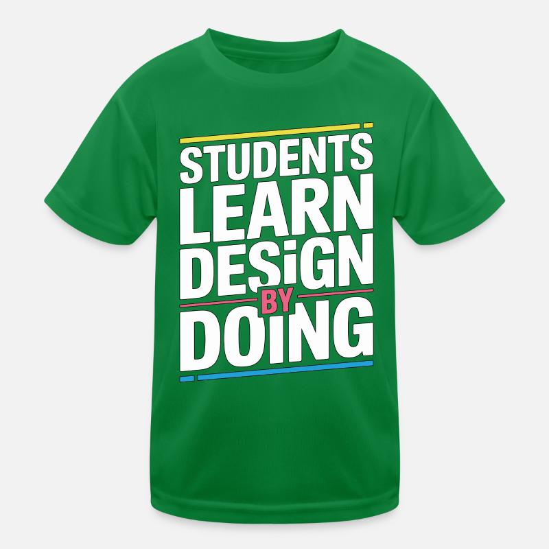 Les étudiants éducateurs en design apprennent le design graphique T-shirt sport Enfant