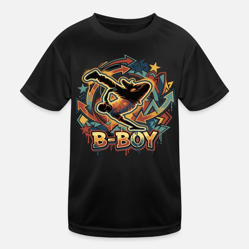 Breakdance B-Boy Streetstyle Graffiti Kinder Funktions-T-Shirt