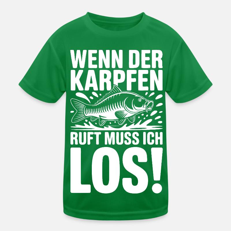 Wenn der Karpfen ruft Kinder Funktions-T-Shirt