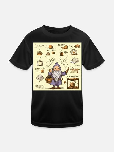 Alchemy Kitchen Wizard - Kids Functional T-Shirt - black - Front