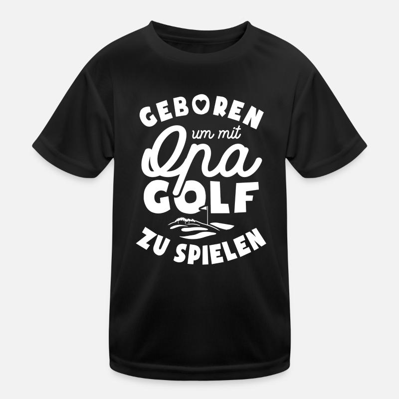 Geboren um mit Opa Golf zu spielen Kinder Funktions-T-Shirt