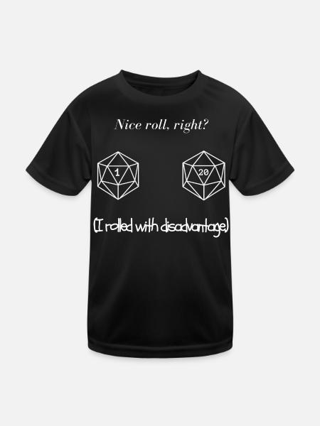 D20 DeD - Kids Functional T-Shirt - black - Front