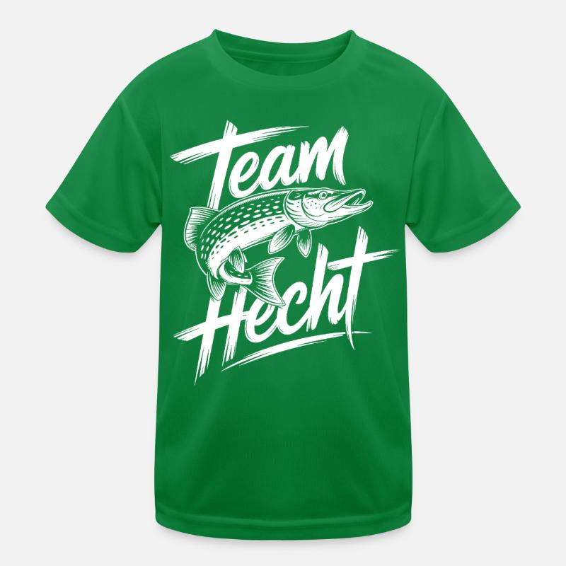 Springender Hecht Kinder Funktions-T-Shirt