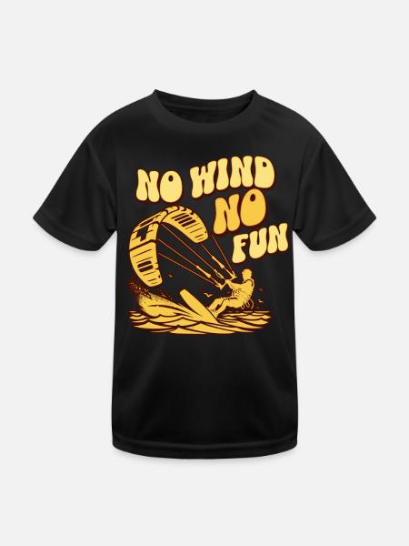 Pas de vent, pas de plaisir - T-shirt sport Enfant - noir - Devant