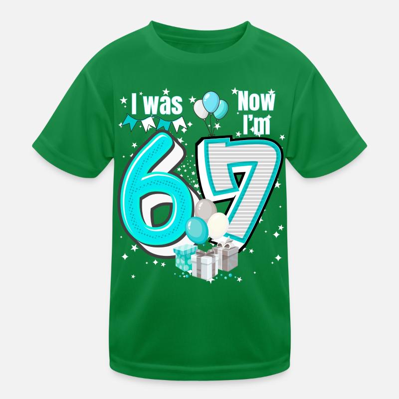 Ich war 6 Jetzt bin ich 7 Geburtstagsshirt Kinder 7 Geburtstag Kinder Funktions-T-Shirt