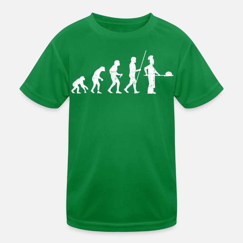 Bäcker Evolution Distressed Look Kinder Funktions-T-Shirt