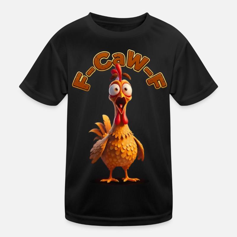 F-Can-F Hahn Cartoon | Huhn, lustige Bilder Kinder Funktions-T-Shirt