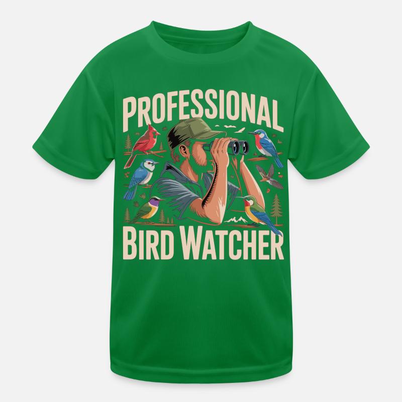 Professional Bird Watcher Vogelbeobachter Kinder Funktions-T-Shirt