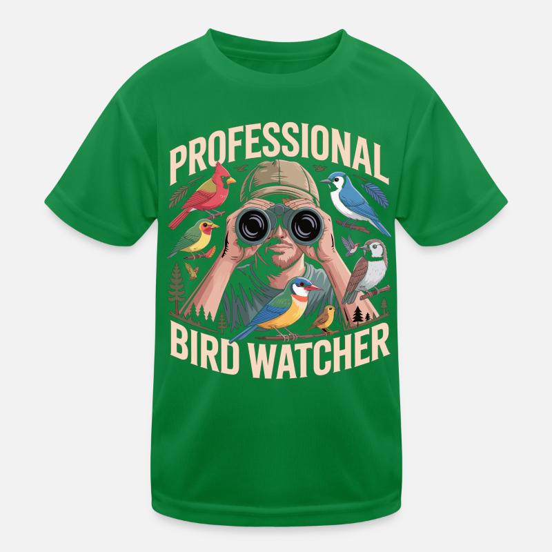 Professional Birdwatcher Birdwatcher Kids Functional T-Shirt