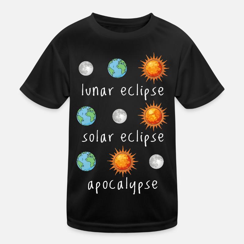 Éclipse lunaire Éclipse solaire Apocalypse Humour T-shirt sport Enfant