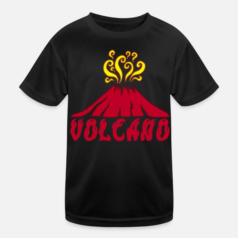 Erupting volcano Kids Functional T-Shirt