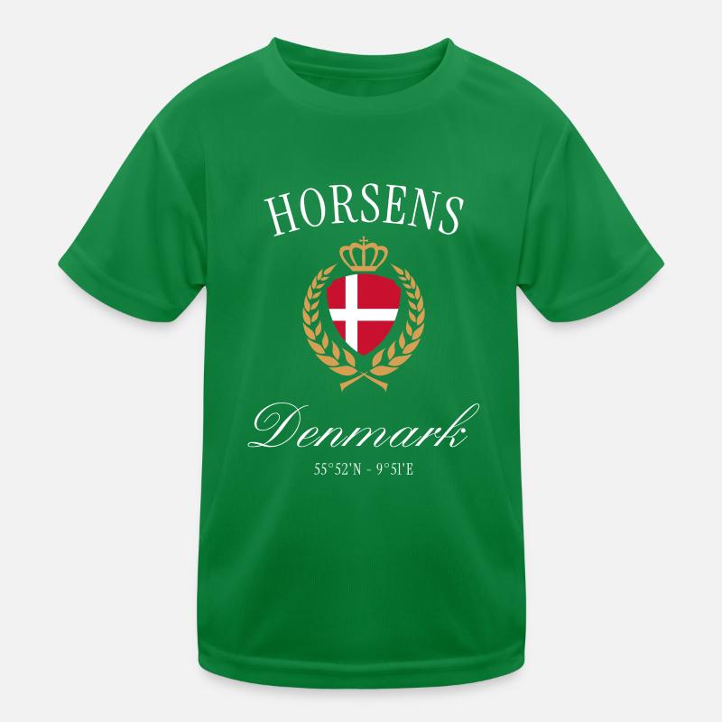 Horsens Dänemark Wappen Krone – Reise Souvenir Kinder Funktions-T-Shirt