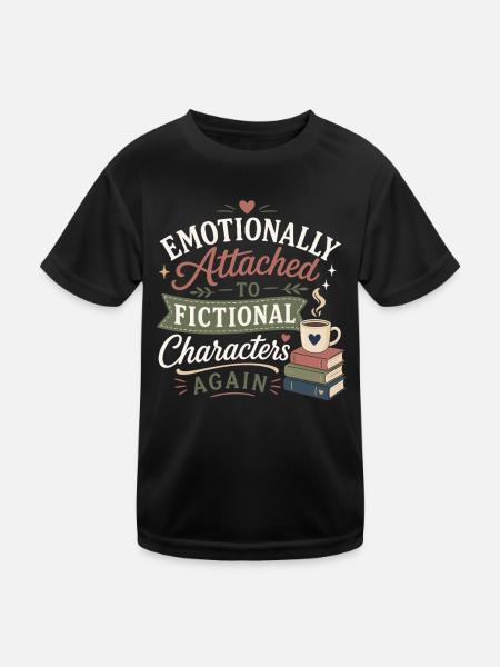 Reading books and novels every day - Kids Functional T-Shirt - black - Front