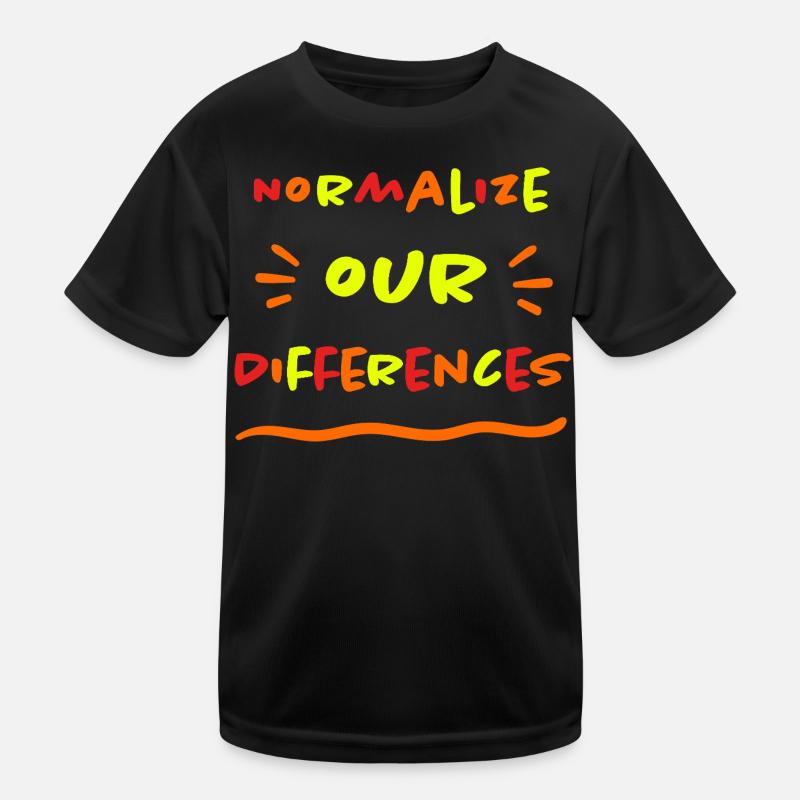 Normalize our Differences - Inklusion - neon Kinder Funktions-T-Shirt