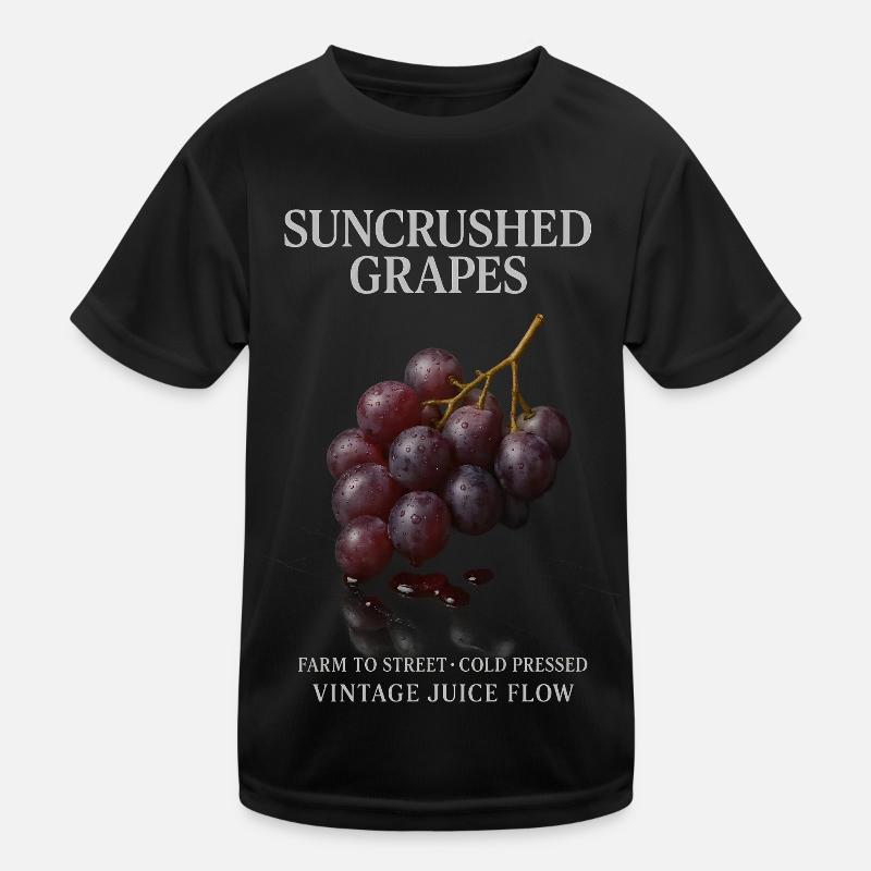 Trauben Obst Weintrauben Sommer Kinder Funktions-T-Shirt