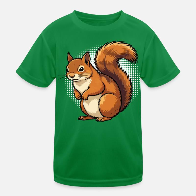 Eichhörnchen Eichhorn Eichhörnchenliebhaber Nager Kinder Funktions-T-Shirt
