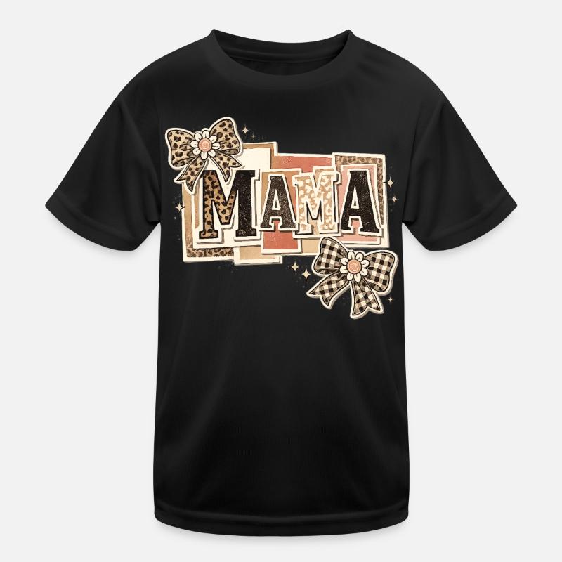 Mama Leopard und Bögen | Muttertagsgeschenk Kinder Funktions-T-Shirt
