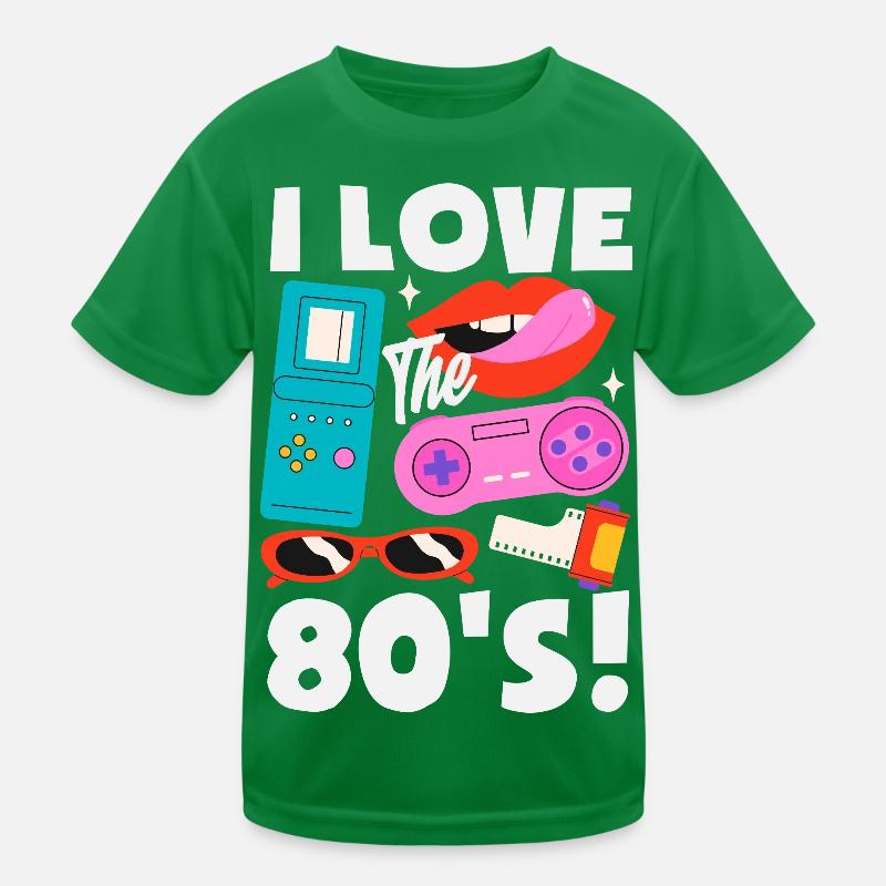 Retro Back to the 80s Vintage Design Kids Functional T-Shirt