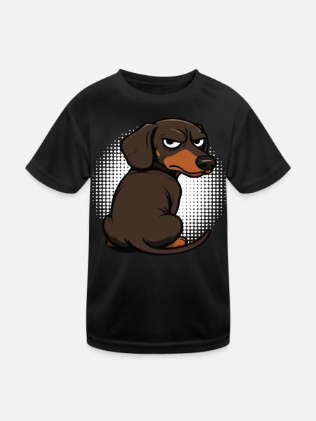 Propriétaire teckel Teckel Propriétaire teckel Propriétaire teckel Amant teckel - T-shirt sport Enfant - noir - Devant