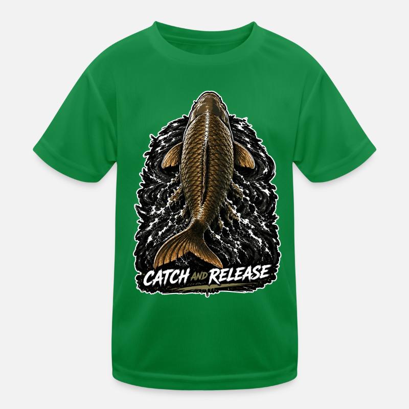 Catch & Release Karpfenfischen Kinder Funktions-T-Shirt