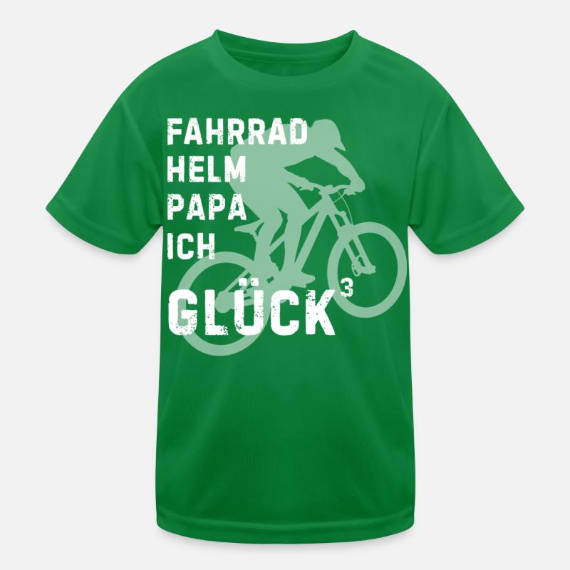 Radfahrer Silhouette Spruch Kinder Funktions-T-Shirt