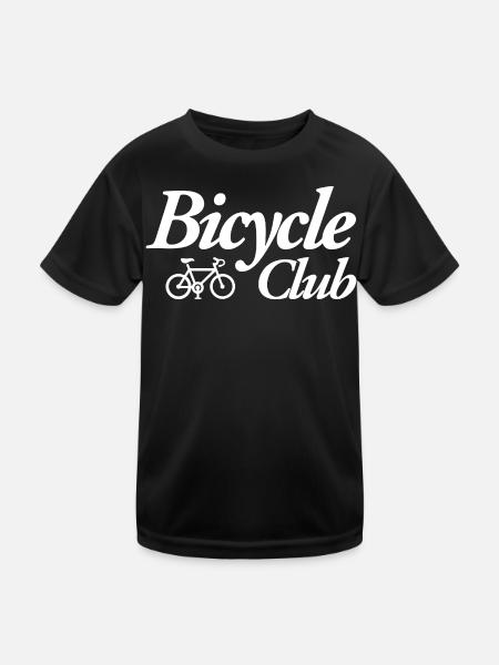 Bicycle Club - Kinder Funktions-T-Shirt - Schwarz - Vorne
