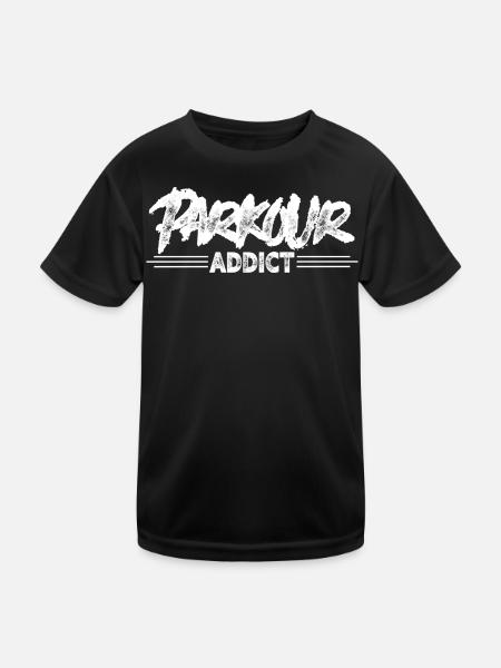 Parkour - T-shirt sport Enfant - noir - Devant