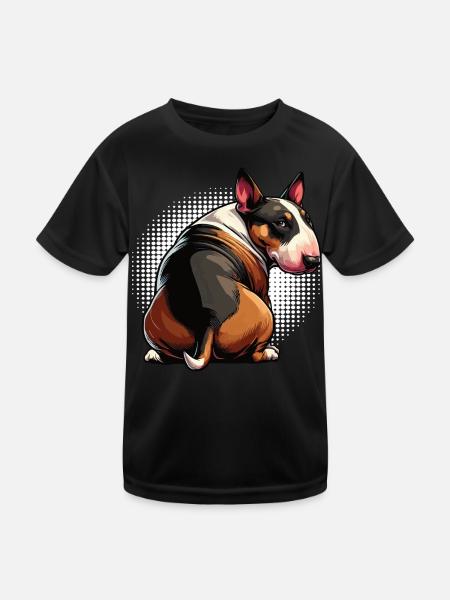 Miniature Bull Terrier Bully Bull Terrier Owner - Kids Functional T-Shirt - black - Front