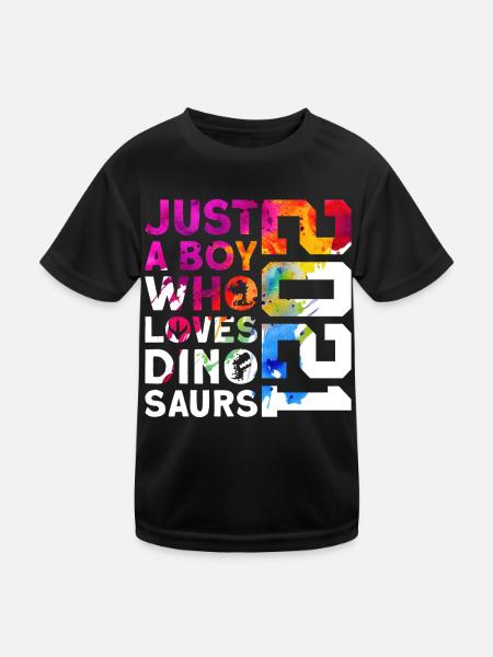 DINO 2021 DINOSAURIER 5. GEBURTSTAG - Kinder Funktions-T-Shirt - Schwarz - Vorne