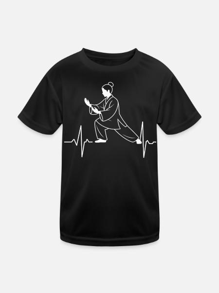 Méditation Zen du Tai Chi – Entraînement au Chi Qigong - T-shirt sport Enfant - noir - Devant