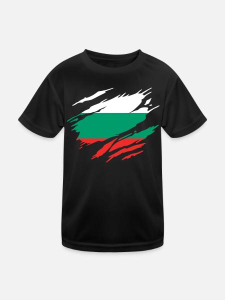 Bulgaria Bulgarian Flag - Kids Functional T-Shirt - black - Front