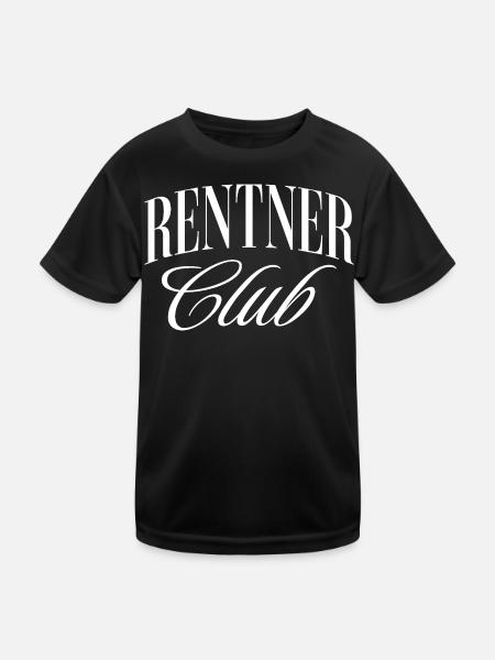 Rentner Club - Kinder Funktions-T-Shirt - Schwarz - Vorne