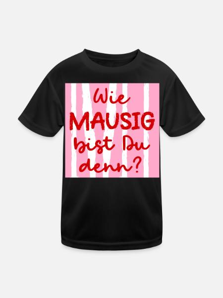 Freundschaft Maus Freundin - Kinder Funktions-T-Shirt - Schwarz - Vorne