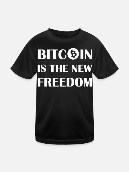 Bitcoin ist die neue Freiheit - Kinder Funktions-T-Shirt - Schwarz - Vorne