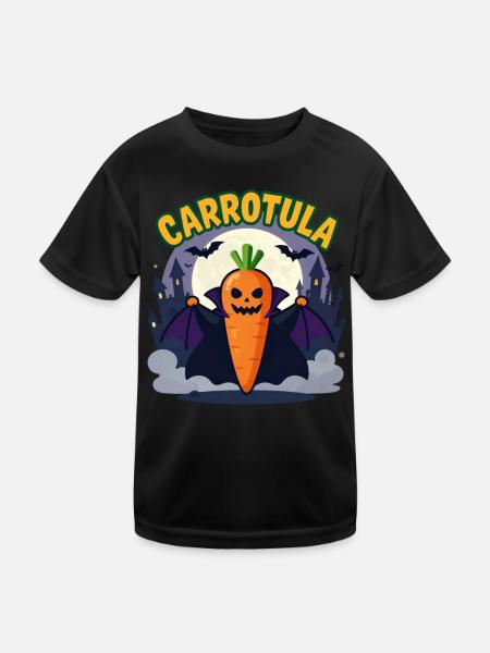 Carrotula Carrot Vampire Halloween Costume Joke - Kids Functional T-Shirt - black - Front