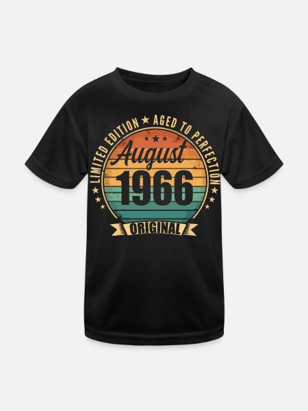 August 1966 Anniversary Limited Edition Vintage - Kids Functional T-Shirt - black - Front