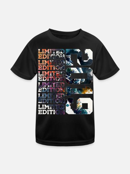 WELTRAUM 7 JAHRE 2019 ASTRONAUT 7. GEBURTSTAG - Kinder Funktions-T-Shirt - Schwarz - Vorne
