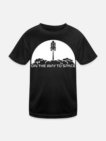 Start unter weißer Sonne - Kinder Funktions-T-Shirt - Schwarz - Vorne