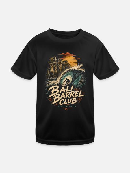 Bali Barrel Club Surf - Kids Functional T-Shirt - black - Front